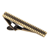 Maxbell Luxury Mens Stripe Necktie Tie Bar Clip Clamp Party Modish Gift Bronze