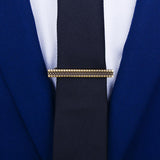 Maxbell Luxury Mens Stripe Necktie Tie Bar Clip Clamp Party Modish Gift Bronze