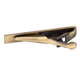 Maxbell Luxury Mens Stripe Necktie Tie Bar Clip Clamp Party Modish Gift Bronze