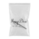 Maxbell Crocodile Metal Tie Clip Clasp Mens Necktie Wedding Business Tie Pin Silver
