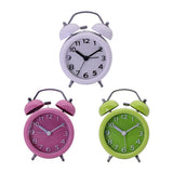 Maxbell Travel Non-ticking Classic Analog Twin Bell Alarm Clock with Backlight White