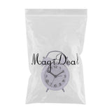 Maxbell Travel Non-ticking Classic Analog Twin Bell Alarm Clock with Backlight White