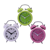 Maxbell Travel Non-ticking Classic Analog Twin Bell Alarm Clock with Backlight White