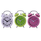 Maxbell Travel Non-ticking Classic Analog Twin Bell Alarm Clock with Backlight White