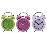 Maxbell Travel Non-ticking Classic Analog Twin Bell Alarm Clock with Backlight White