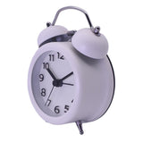Maxbell Travel Non-ticking Classic Analog Twin Bell Alarm Clock with Backlight White