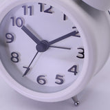 Maxbell Travel Non-ticking Classic Analog Twin Bell Alarm Clock with Backlight White