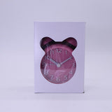 Maxbell Travel Non-ticking Classic Analog Twin Bell Alarm Clock with Backlight Pink