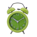Maxbell Travel Non-ticking Classic Analog Twin Bell Alarm Clock with Backlight Green