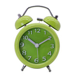 Maxbell Travel Non-ticking Classic Analog Twin Bell Alarm Clock with Backlight Green