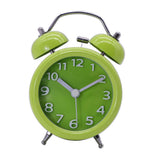 Maxbell Travel Non-ticking Classic Analog Twin Bell Alarm Clock with Backlight Green