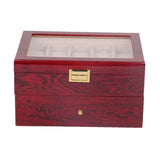 Maxbell 20 girds Watch Box Wooden Jewelry Organizer Pendants Case Clasps Container