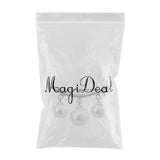 Maxbell Fashion Pearl Cardigan Collar Clip Fixed Strap Safety Pin Brooch Silver