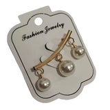 Maxbell Womens Fashion Sweater Cardigan Clip Chain Pearl Bow Pin Brooch  gold 1