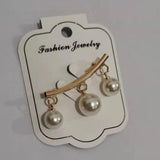 Maxbell Womens Fashion Sweater Cardigan Clip Chain Pearl Bow Pin Brooch  gold 1