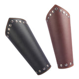 Maxbell Leather Gauntlet Unisex Arm Guard Medieval Bracer Costume Props Black