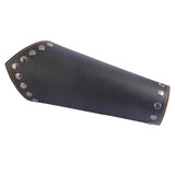 Maxbell Leather Gauntlet Unisex Arm Guard Medieval Bracer Costume Props Black