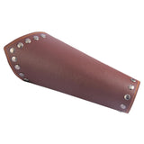 Maxbell Leather Gauntlet Unisex Arm Guard Medieval Bracer Costume Props Brown
