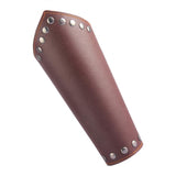 Maxbell Leather Gauntlet Unisex Arm Guard Medieval Bracer Costume Props Brown