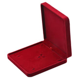 Maxbell Velvet Jewelry Set Box Tray Travel Necklace Storage Display Case Wine Red