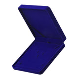 Maxbell Velvet Jewelry Set Box Tray Travel Necklace Storage Display Case Blue