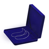 Maxbell Velvet Jewelry Set Box Tray Travel Necklace Storage Display Case Blue