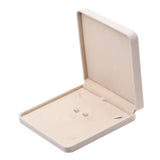 Maxbell Velvet Jewelry Set Box Tray Travel Necklace Storage Display Case Beige