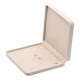 Maxbell Velvet Jewelry Set Box Tray Travel Necklace Storage Display Case Beige