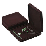 Maxbell Velvet Jewelry Set Box Tray Travel Necklace Storage Display Case Coffee