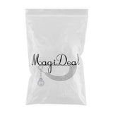 Maxbell Womens Crystal Pearl Cardigan Clip Sweater Brooch Scarf Coat Gown Silver