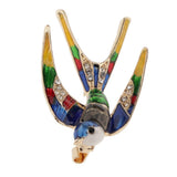 Maxbell Vintage Spider Dragonfly Animal Brooches Lady Crystal Brooch Pin Swallow1