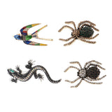 Maxbell Vintage Spider Dragonfly Animal Brooches Lady Crystal Brooch Pin Swallow1