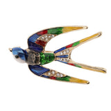 Maxbell Vintage Spider Dragonfly Animal Brooches Lady Crystal Brooch Pin Swallow1