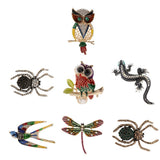 Maxbell Vintage Spider Dragonfly Animal Brooches Lady Crystal Brooch Pin Swallow1
