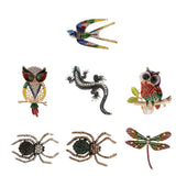 Maxbell Vintage Spider Dragonfly Animal Brooches Lady Crystal Brooch Pin Swallow1