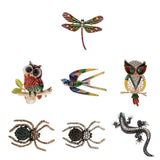 Maxbell Vintage Spider Dragonfly Animal Brooches Lady Crystal Brooch Pin Swallow1