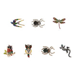 Maxbell Vintage Spider Dragonfly Animal Brooches Lady Crystal Brooch Pin Swallow1