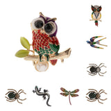 Maxbell Vintage Spider Dragonfly Animal Brooches Lady Crystal Brooch Pin Swallow1