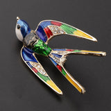 Maxbell Vintage Spider Dragonfly Animal Brooches Lady Crystal Brooch Pin Swallow1