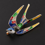 Maxbell Vintage Spider Dragonfly Animal Brooches Lady Crystal Brooch Pin Swallow1