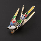 Maxbell Vintage Spider Dragonfly Animal Brooches Lady Crystal Brooch Pin Swallow1
