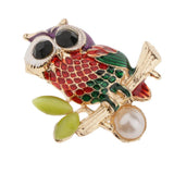Maxbell Vintage Spider Dragonfly Animal Brooches Lady Crystal Brooch Pin OwlB