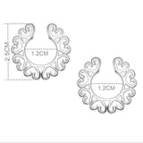 Maxbell 8Pcs Stainless Steel Charm Ring Non-piercing Clip On Adjustable