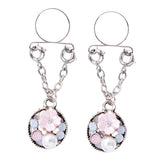 Maxbell 1 Pair Rhinestone Pearl Flower Nipple Ring Non Piercing Body Jewelry