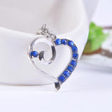 Maxbell 1 Pair Rhinestone Love Heart Nipple Ring Non Piercing Body Jewelry Blue