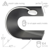 Maxbell Aluminum Alloy Watch Cahrging Stand Holder Suitable for Apple Watch Black