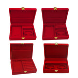 Maxbell Multi-Purpose Red Wedding Velvet Jewelry Display Case for Jewellery Type 1