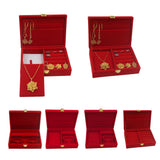 Maxbell Multi-Purpose Red Wedding Velvet Jewelry Display Case for Jewellery Type 1