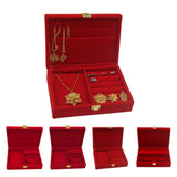 Maxbell Multi-Purpose Red Wedding Velvet Jewelry Display Case for Jewellery Type 1