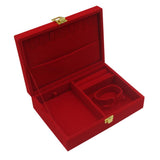 Maxbell Multi-Purpose Red Wedding Velvet Jewelry Display Case for Jewellery Type 1